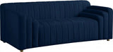 Meridian Furniture - Naya Velvet Loveseat In Navy - 637Navy-L