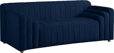 Meridian Furniture - Naya Velvet Loveseat In Navy - 637Navy-L