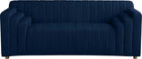 Meridian Furniture - Naya Velvet Loveseat In Navy - 637Navy-L