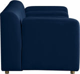 Meridian Furniture - Naya Velvet Loveseat In Navy - 637Navy-L