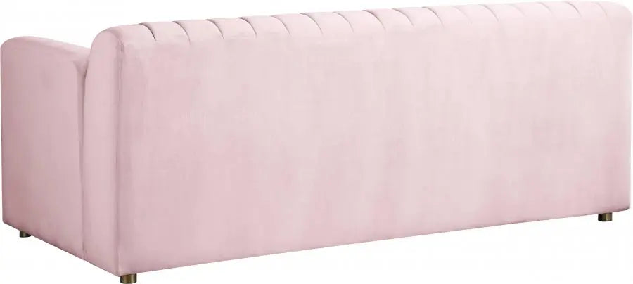 Meridian Furniture - Naya Velvet Loveseat In Pink - 637Pink-L