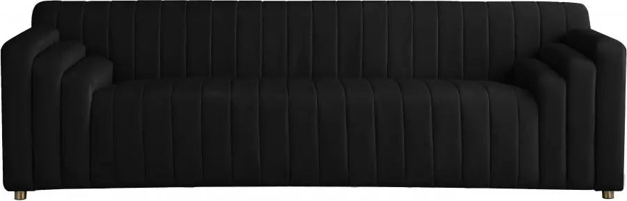 Meridian Furniture - Naya Velvet Sofa In Black - 637Black-S