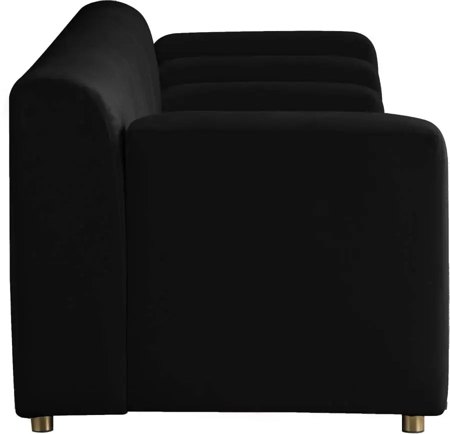 Meridian Furniture - Naya Velvet Sofa In Black - 637Black-S