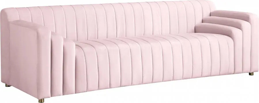 Meridian Furniture - Naya Velvet Sofa In Pink - 637Pink-S