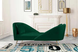 Meridian Furniture - Nolan Velvet Chaise In Green - 656Green-Chaise