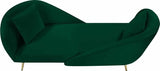 Meridian Furniture - Nolan Velvet Chaise In Green - 656Green-Chaise