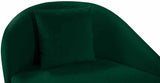 Meridian Furniture - Nolan Velvet Chaise In Green - 656Green-Chaise