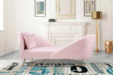 Meridian Furniture - Nolan Velvet Chaise In Pink - 656Pink-Chaise