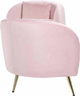 Meridian Furniture - Nolan Velvet Chaise In Pink - 656Pink-Chaise