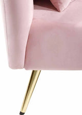 Meridian Furniture - Nolan Velvet Chaise In Pink - 656Pink-Chaise