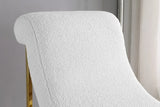 Meridian Furniture - Nube Faux Sheepskin Fur Accent Chair In White - 509Fur