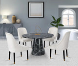 Meridian Furniture - Omni 48" Dining Table In Black - White - 922-T