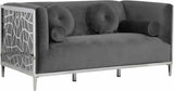 Meridian Furniture - Opal 3 Piece Living Room Set In Grey - 672Grey-S-3Set