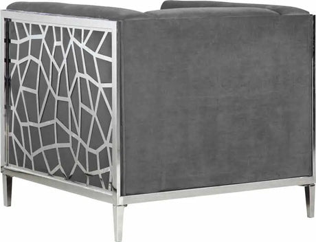 Meridian Furniture - Opal 3 Piece Living Room Set In Grey - 672Grey-S-3Set