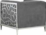 Meridian Furniture - Opal Velvet Chair In Grey - 672Grey-C