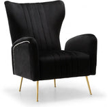 Meridian Furniture - Opera Velvet Accent Chair In Black - 532Black
