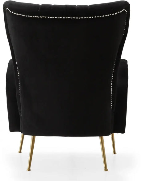 Meridian Furniture - Opera Velvet Accent Chair In Black - 532Black