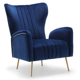 Meridian Furniture - Opera Velvet Accent Chair In Navy - 532Navy