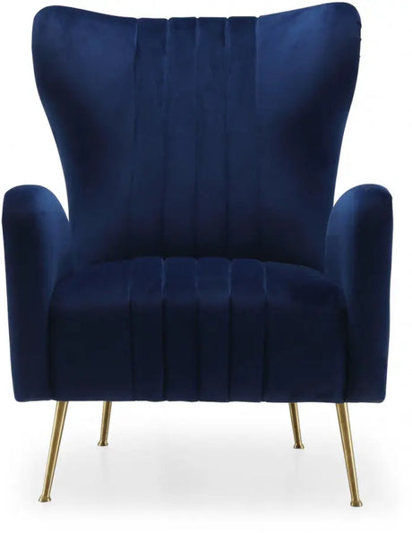 Meridian Furniture - Opera Velvet Accent Chair In Navy - 532Navy