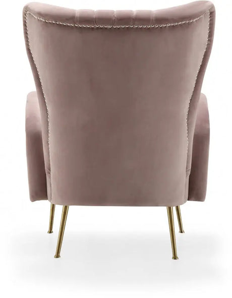 Meridian Furniture - Opera Velvet Accent Chair In Pink - 532Pink