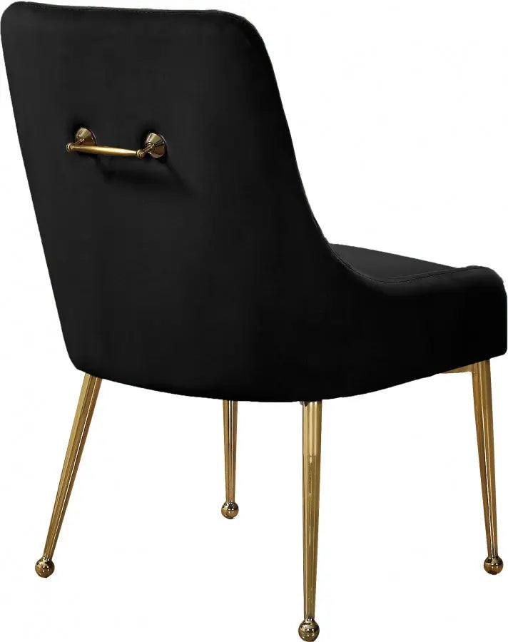 Meridian Furniture - Owen Velvet Dining Chair Set Of 2 In Black - 744Black