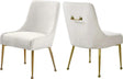 Owen Velvet Dining Chair Set Of 2 In Cream - 744Cream | Meridian