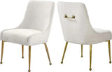 Meridian Furniture - Owen Velvet Dining Chair Set Of 2 In Cream - 744Cream