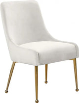 Meridian Furniture - Owen Velvet Dining Chair Set Of 2 In Cream - 744Cream