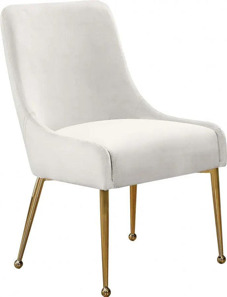 Meridian Furniture - Owen Velvet Dining Chair Set Of 2 In Cream - 744Cream