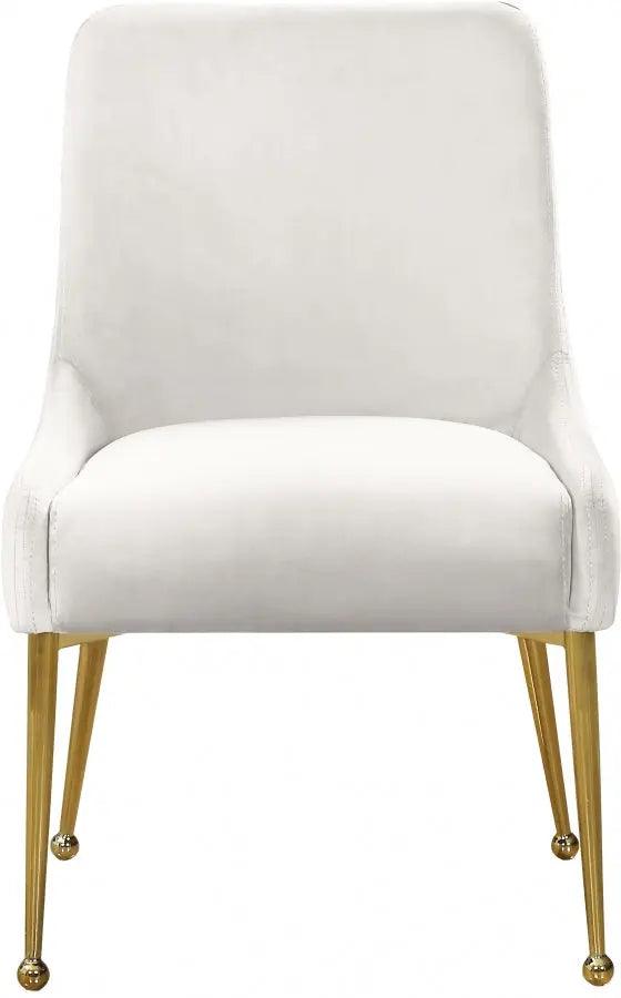 Meridian Furniture - Owen Velvet Dining Chair Set Of 2 In Cream - 744Cream