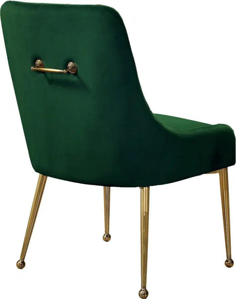 Meridian Furniture - Owen Velvet Dining Chair Set Of 2 In Green - 744Green