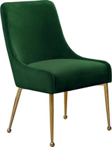 Meridian Furniture - Owen Velvet Dining Chair Set Of 2 In Green - 744Green