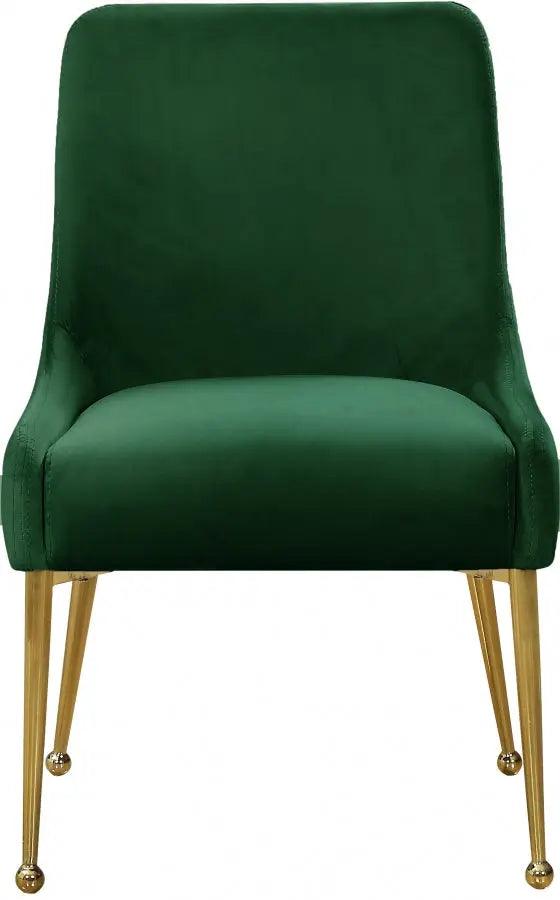 Meridian Furniture - Owen Velvet Dining Chair Set Of 2 In Green - 744Green