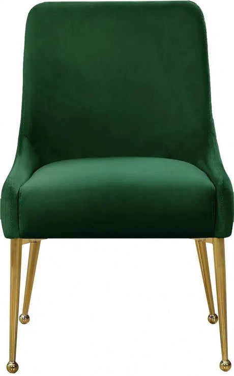 Meridian Furniture - Owen Velvet Dining Chair Set Of 2 In Green - 744Green