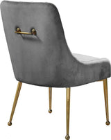 Meridian Furniture - Owen Velvet Dining Chair Set Of 2 In Grey - 744Grey