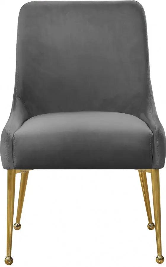 Meridian Furniture - Owen Velvet Dining Chair Set Of 2 In Grey - 744Grey