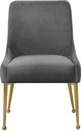 Meridian Furniture - Owen Velvet Dining Chair Set Of 2 In Grey - 744Grey