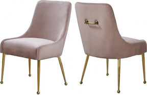 Owen Velvet Dining Chair Set Of 2 In Pink - 744Pink | Meridian