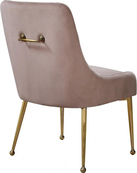 Meridian Furniture - Owen Velvet Dining Chair Set Of 2 In Pink - 744Pink