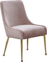 Meridian Furniture - Owen Velvet Dining Chair Set Of 2 In Pink - 744Pink