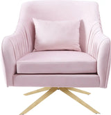 Meridian Furniture - Paloma Velvet Swivel Accent Chair In Pink - 585Pink