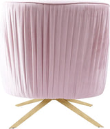 Meridian Furniture - Paloma Velvet Swivel Accent Chair In Pink - 585Pink