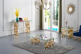 Meridian Furniture - Pierre 3 Piece Occasional Table Set In Gold - 214-3Set