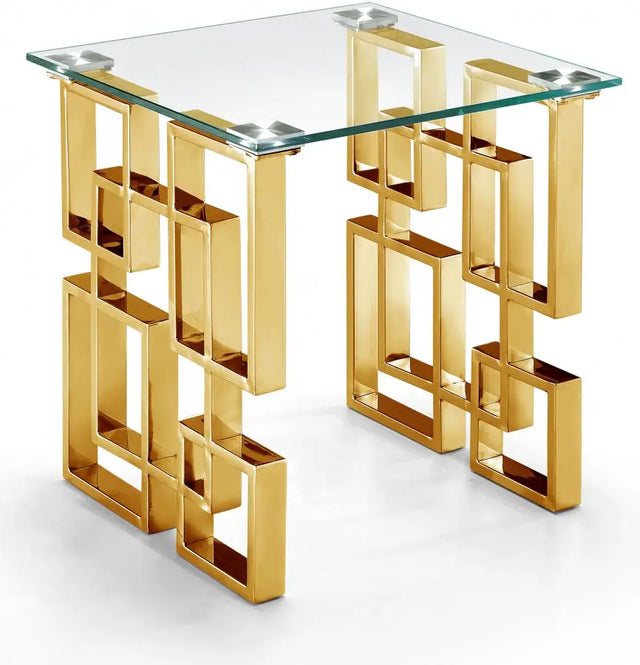 Meridian Furniture - Pierre End Table In Gold - 214-E