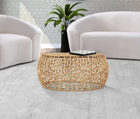 Priya Coffee Table In Gold - 224Gold-C | Meridian