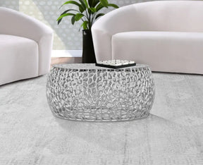 Priya Coffee Table In Silver - 224Silver-C | Meridian