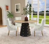 Meridian Furniture - Raven Dining Table In Black - Gold - 957-T