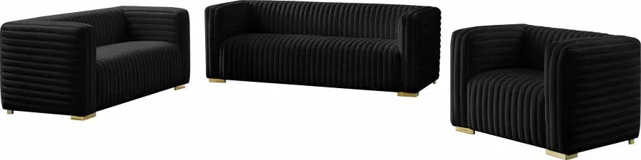 Meridian Furniture - Ravish Velvet Chair In Black - 640Black-C