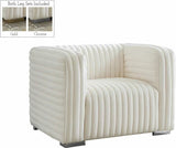 Meridian Furniture - Ravish Velvet Chair In Cream - 640Cream-C