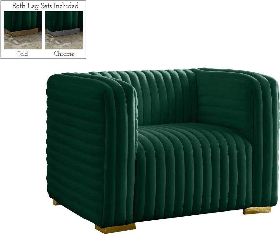 Meridian Furniture - Ravish Velvet Chair In Green - 640Green-C